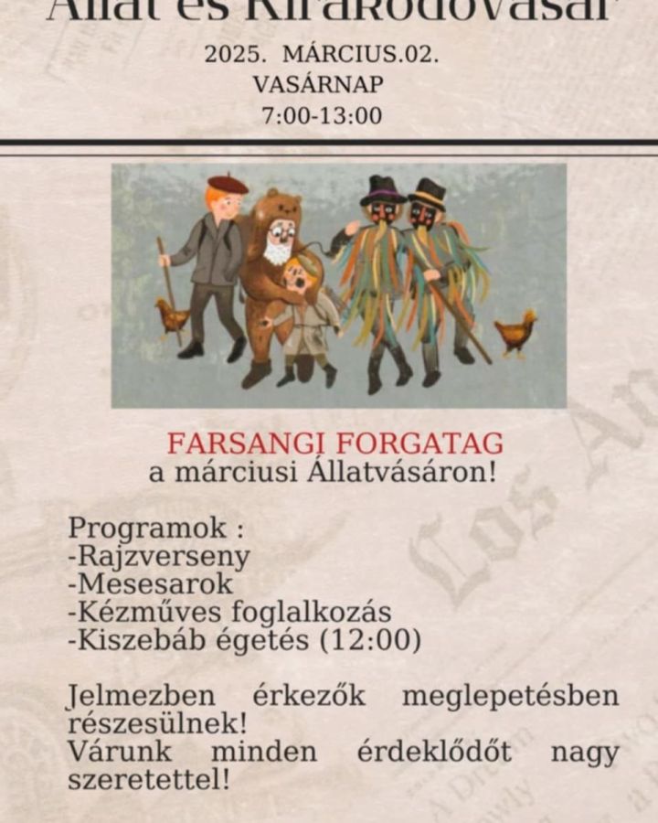 Vasárnap állatvásár!